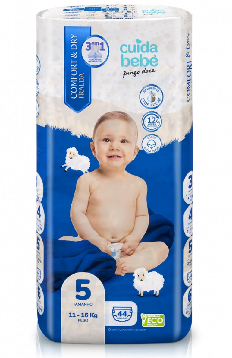 Fraldas Comfort&Dry 11-16kg T5