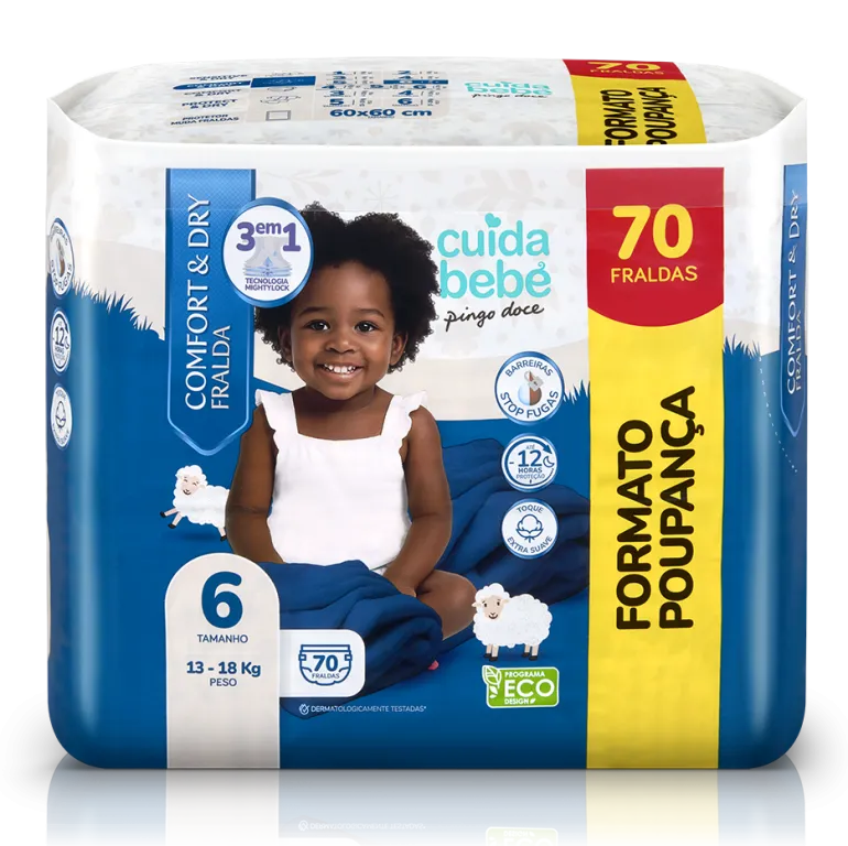 Fraldas Comfort&Dry 13-18kg T6