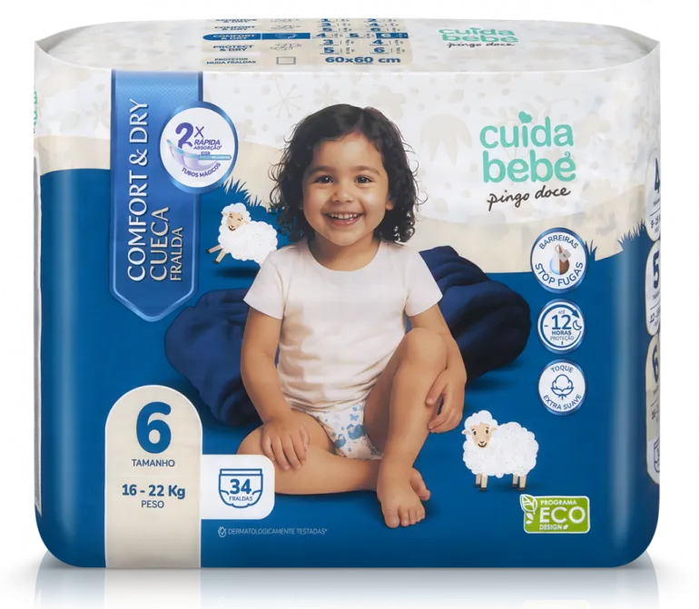 Fraldas Cueca Comfort&Dry 16-22kg T6