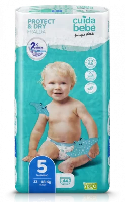 Fraldas Protect&Dry 13-18kg T5