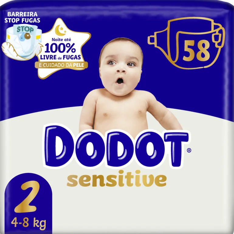 Fraldas Sensitive T2 4-8kg
