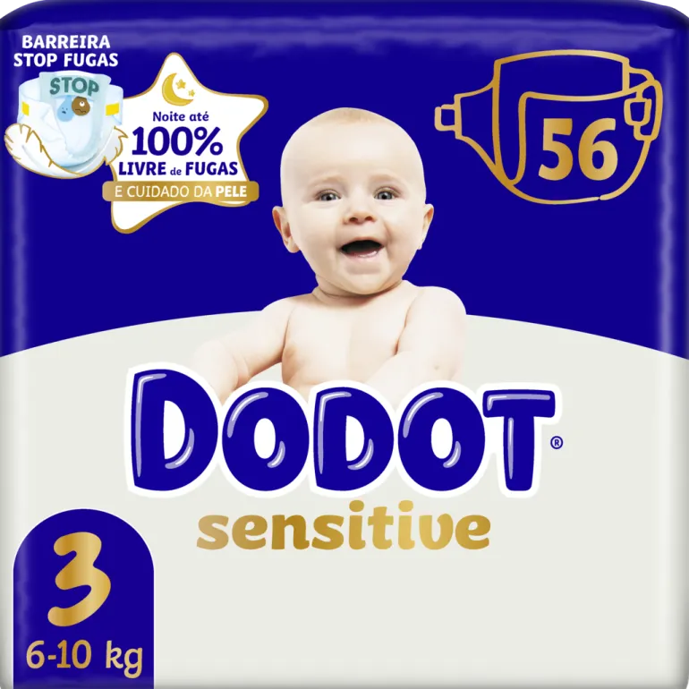 Fraldas Sensitive T3 6-10kg