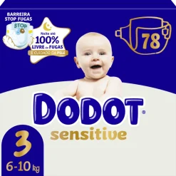 Fraldas Sensitive T3 6-10kg