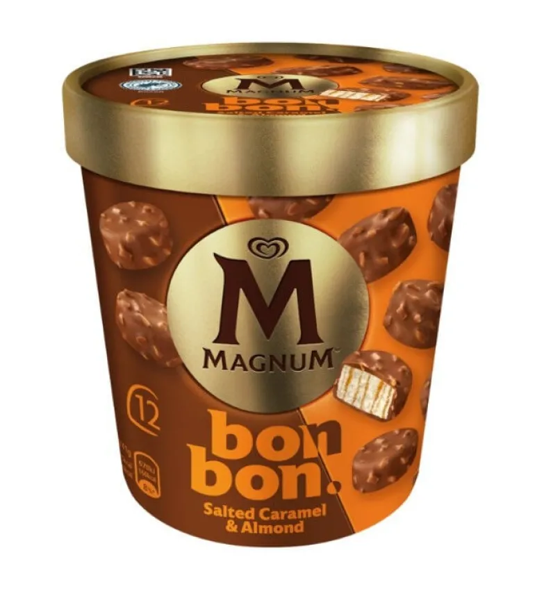Gelado Bombom Caramelo Salgado e Amêndoas