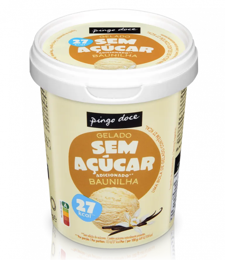Gelado de Baunilha sem Açúcar