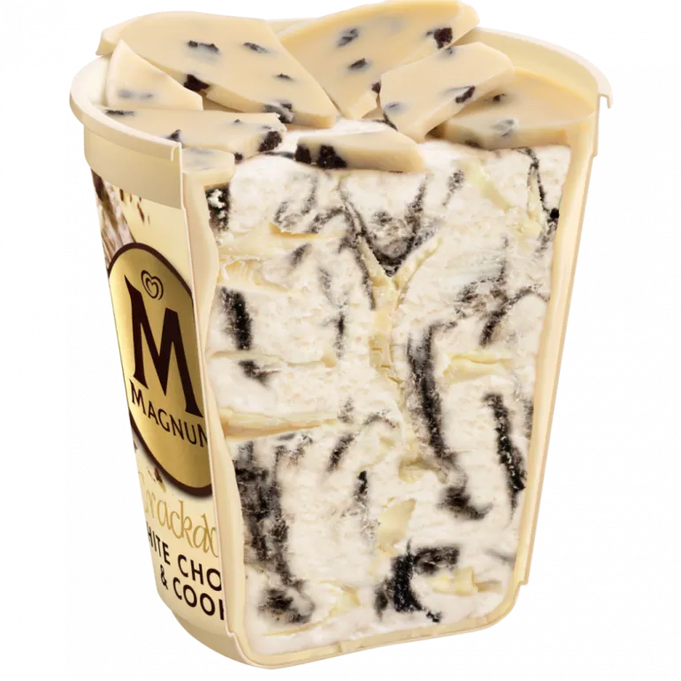 Gelado de Chocolate Branco e Cookies