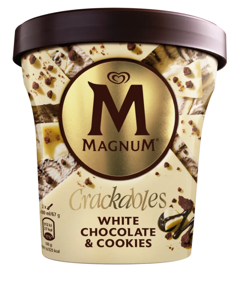 Gelado de Chocolate Branco e Cookies
