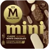 Gelado Mini Chocolate Branco, Clássico, e Amêndoa