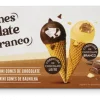 Gelados Mini Cones com Cobertura de Chocolate de Leite e Branco