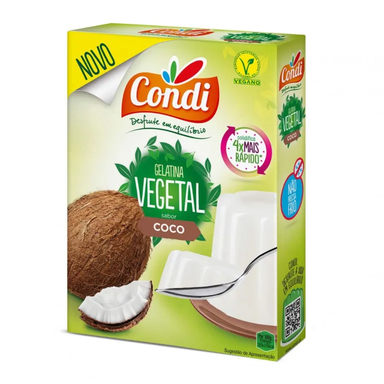 Gelatina Vegetal em Pó de Coco