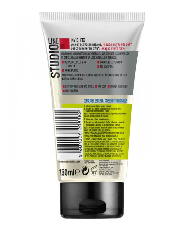 Gel Cabelo Fixação Muito Forte Studio Line Invisi Fix