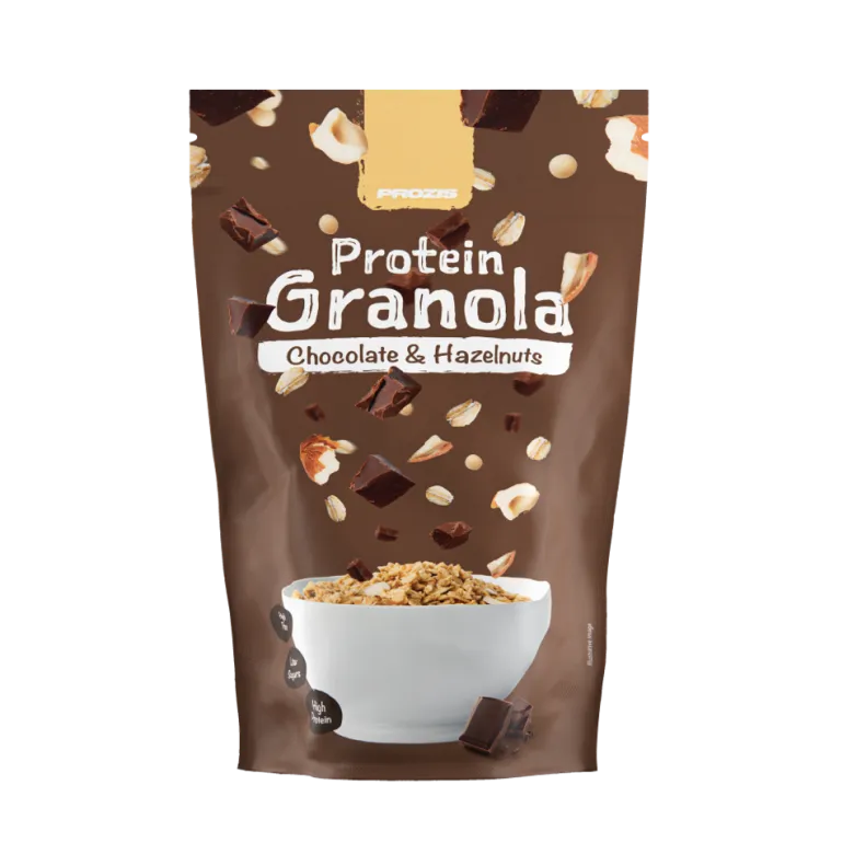 Granola Proteica de Chocolate e Avelã