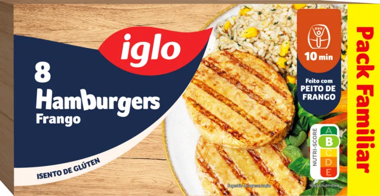 Hambúrgueres de Frango sem Glúten Congelados