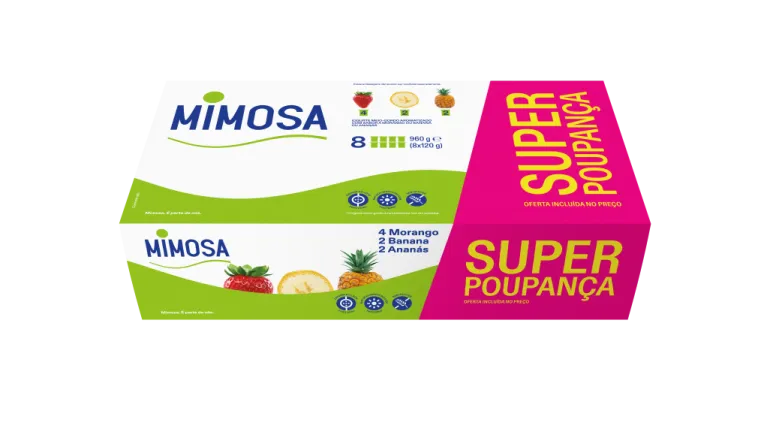 Iogurte Aroma 4 Morango, 2 Banana e 2 Ananás Pack 8