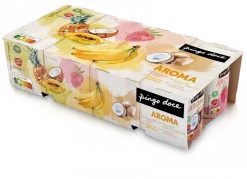 Iogurte Aroma Morango, Coco , Banana e Frutos Tropicais Pack 8