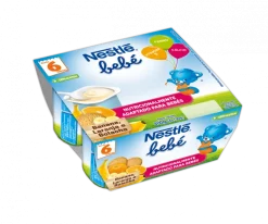Iogurte Bebé Nestlé Banana, Laranja e Bolacha Pack 4