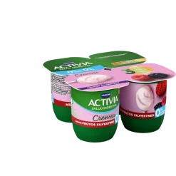 Iogurte Bífidus Cremoso Duplo 0% Frutos Silvestres Pack 4