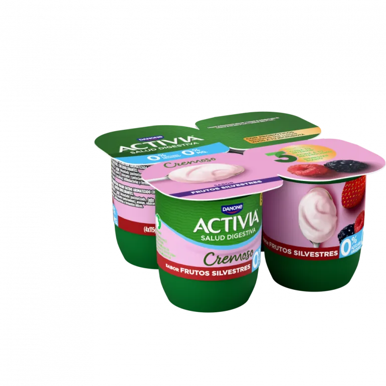 Iogurte Bífidus Cremoso Duplo 0% Frutos Silvestres Pack 4
