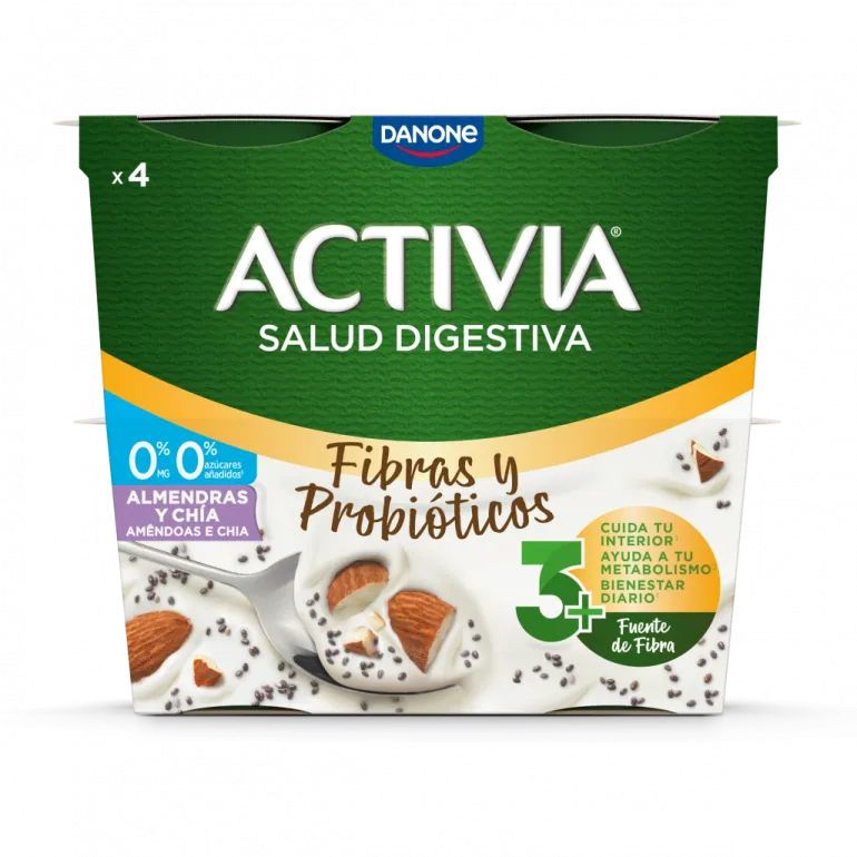 Iogurte Bífidus Duplo 0% Amêndoas e Chia Pack 4