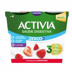 Iogurte Bífidus Triplo 0% Morango sem Lactose Pack 4