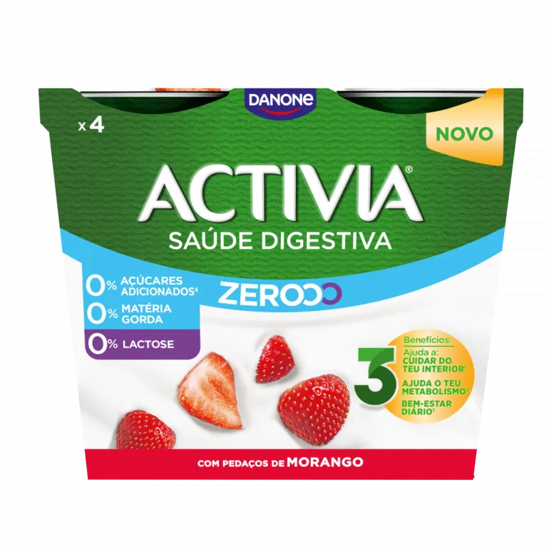 Iogurte Bífidus Triplo 0% Morango sem Lactose Pack 4