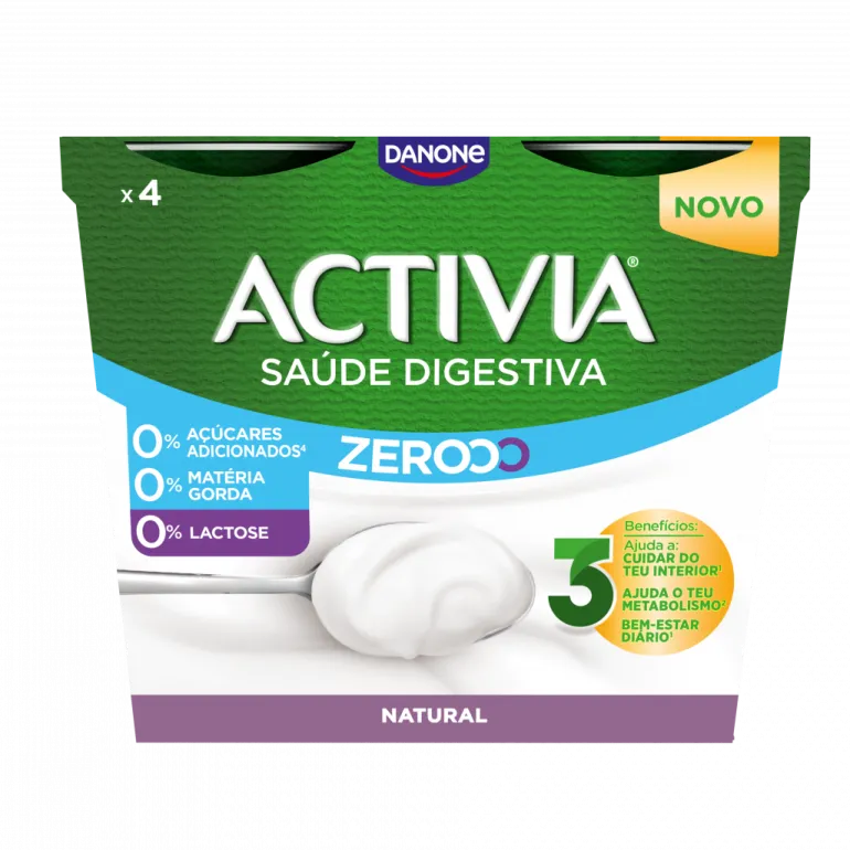 Iogurte Bífidus Triplo 0% Natural sem Lactose Pack 4