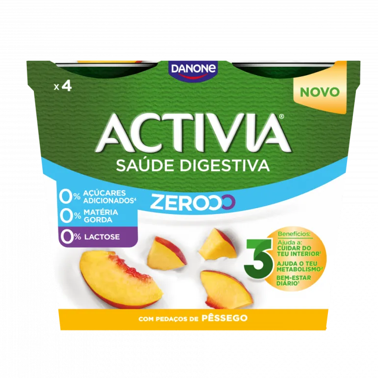 Iogurte Bífidus Triplo 0% Pêssego sem Lactose Pack 4