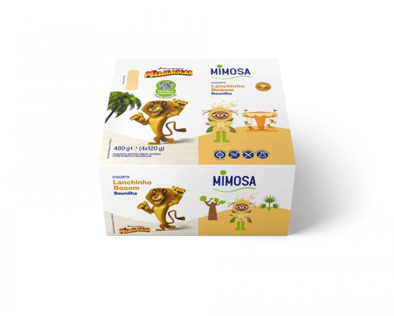 Iogurte Infantil Lanchinho Booom Baunilha pack 4