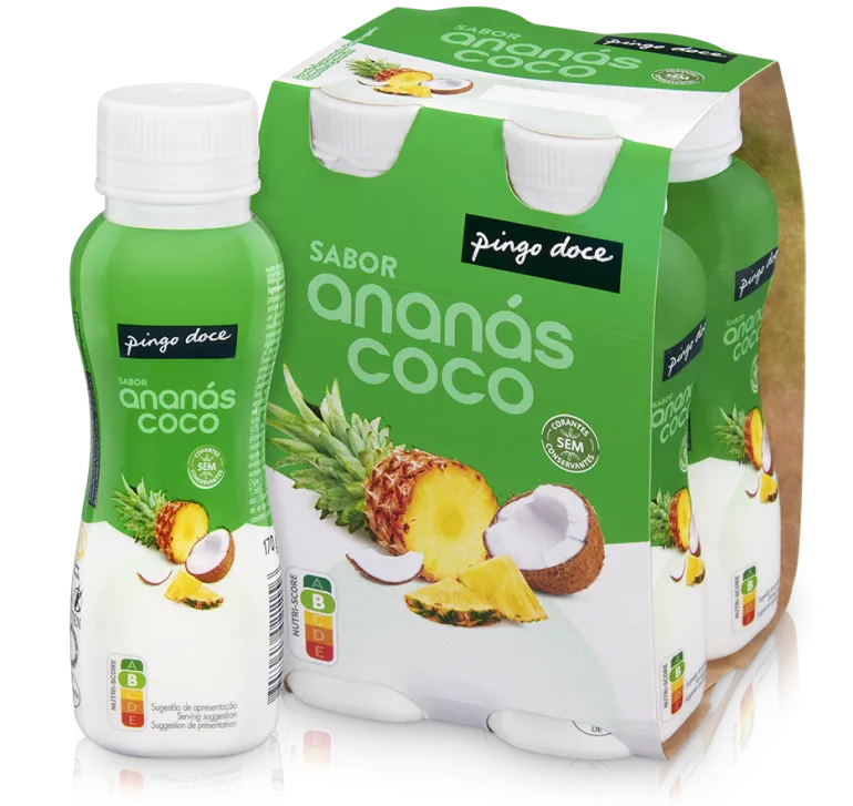 Iogurte Líquido Ananás e Coco Pack 4