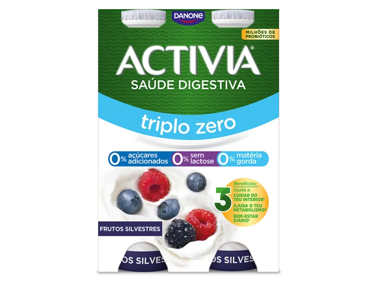 Iogurte Líquido Bífidus Triplo 0% Frutos Silvestres sem Lactose Pack 4