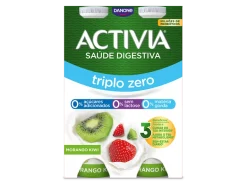 Iogurte Líquido Bífidus Triplo 0% Morango e Kiwi sem Lactose Pack 4