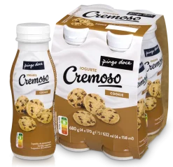Iogurte Líquido Cremoso Cookies Pack 4