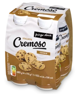 Iogurte Líquido Cremoso Cookies Pack 4