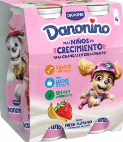 Iogurte Líquido Infantil de Morango e Banana Pack 4