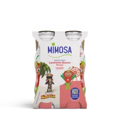 Iogurte Líquido Infantil Lanchinho Booom Morango pack 4