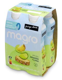Iogurte Líquido Magro 00% Ananás e Lima Pack 4