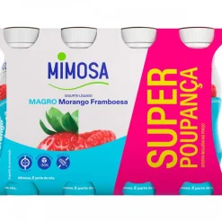 Iogurte Líquido Magro Morango e Framboesa Pack 8