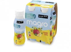 Iogurte Líquido Magro 000% Morango, Limão e Menta Pack 4