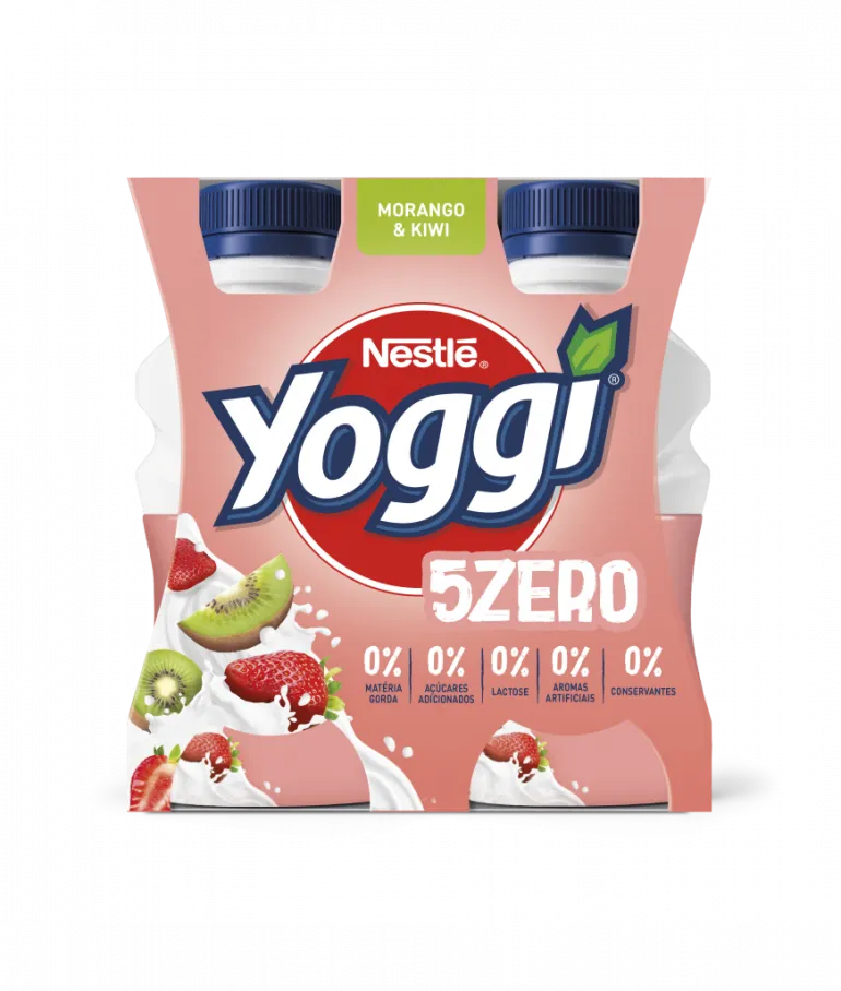Iogurte Líquido Magro sem Lactose Morango e Kiwi 5 Zero Pack 4
