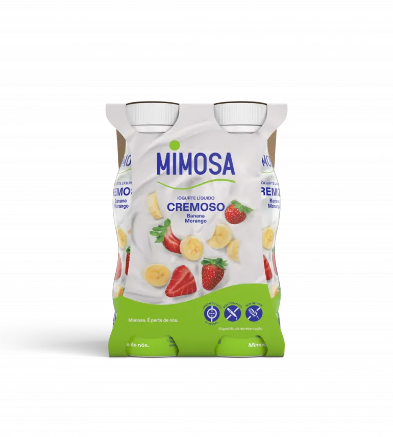 Iogurte Líquido Morango e Banana Pack 8