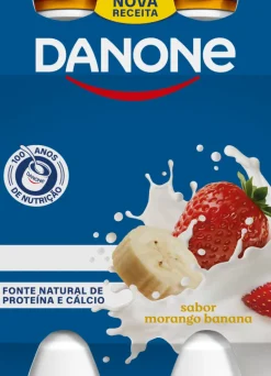 Iogurte Líquido Morango e Banana Pack 4