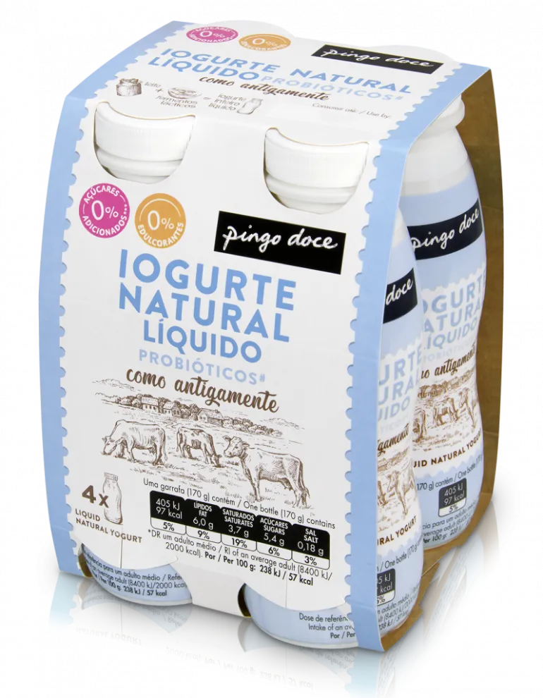 Iogurte Líquido Natural Inteiro Pack 4
