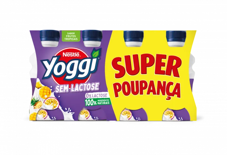 Iogurte Líquido sem Lactose Frutos Tropicais Pack 8