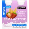 Iogurte Líquido sem Lactose Morango e Cereais 0% Pack 4