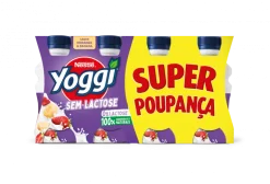 Iogurte Líquido sem Lactose Morango e Banana Pack 8
