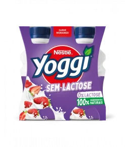 Iogurte Líquido sem Lactose Morango Pack 4