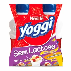 Iogurte Líquido sem Lactose Morango e Banana Pack 4