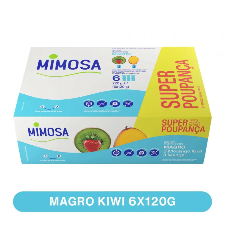 Iogurte Magro Morango e Kiwi / Manga Pack 6