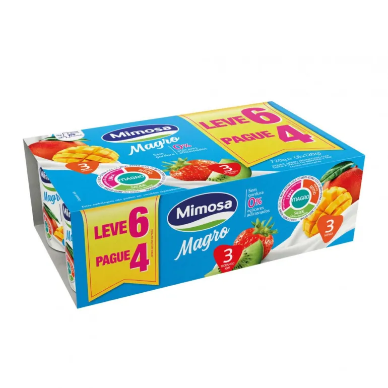 Iogurte Magro Morango e Kiwi / Manga Pack 6