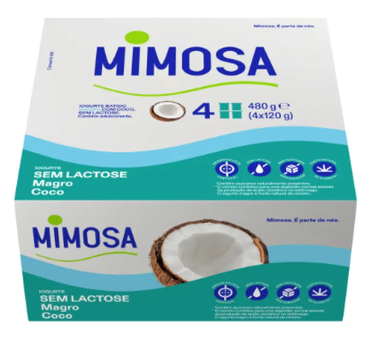 Iogurte Magro sem Lactose Coco Pack 4
